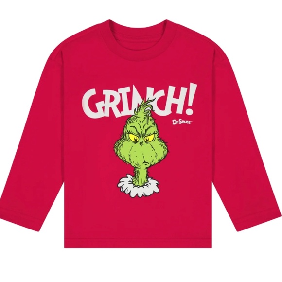 Grinch Toddler Red Long Sleeve Unisex T-Shirt Size 5T NWT - Picture 3 of 8